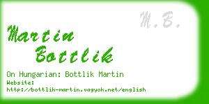 martin bottlik business card
